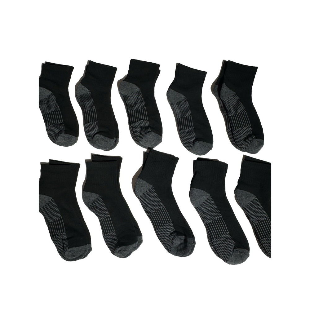 COOVAN 10‎ Pairs Sz 7-10 Mens Ankle Socks Men Low Cut Small-Medium, Black